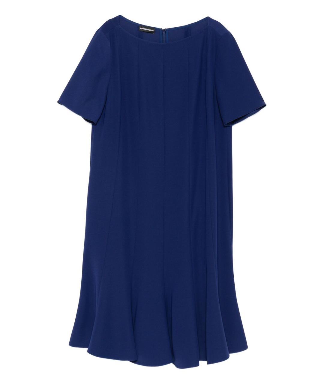 EMPORIO ARMANI Синее полиэстеровое платье, фото 1