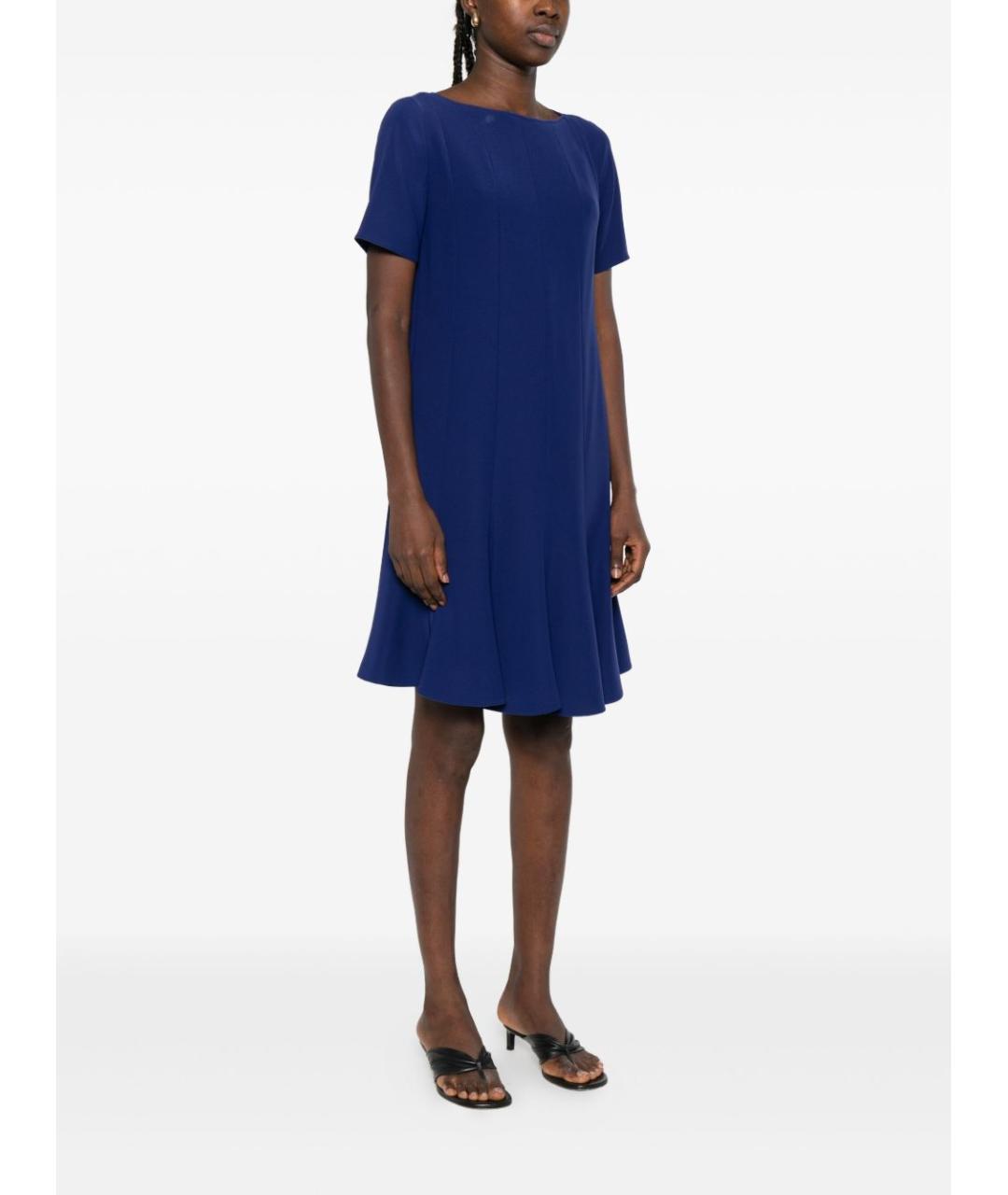 EMPORIO ARMANI Синее полиэстеровое платье, фото 4