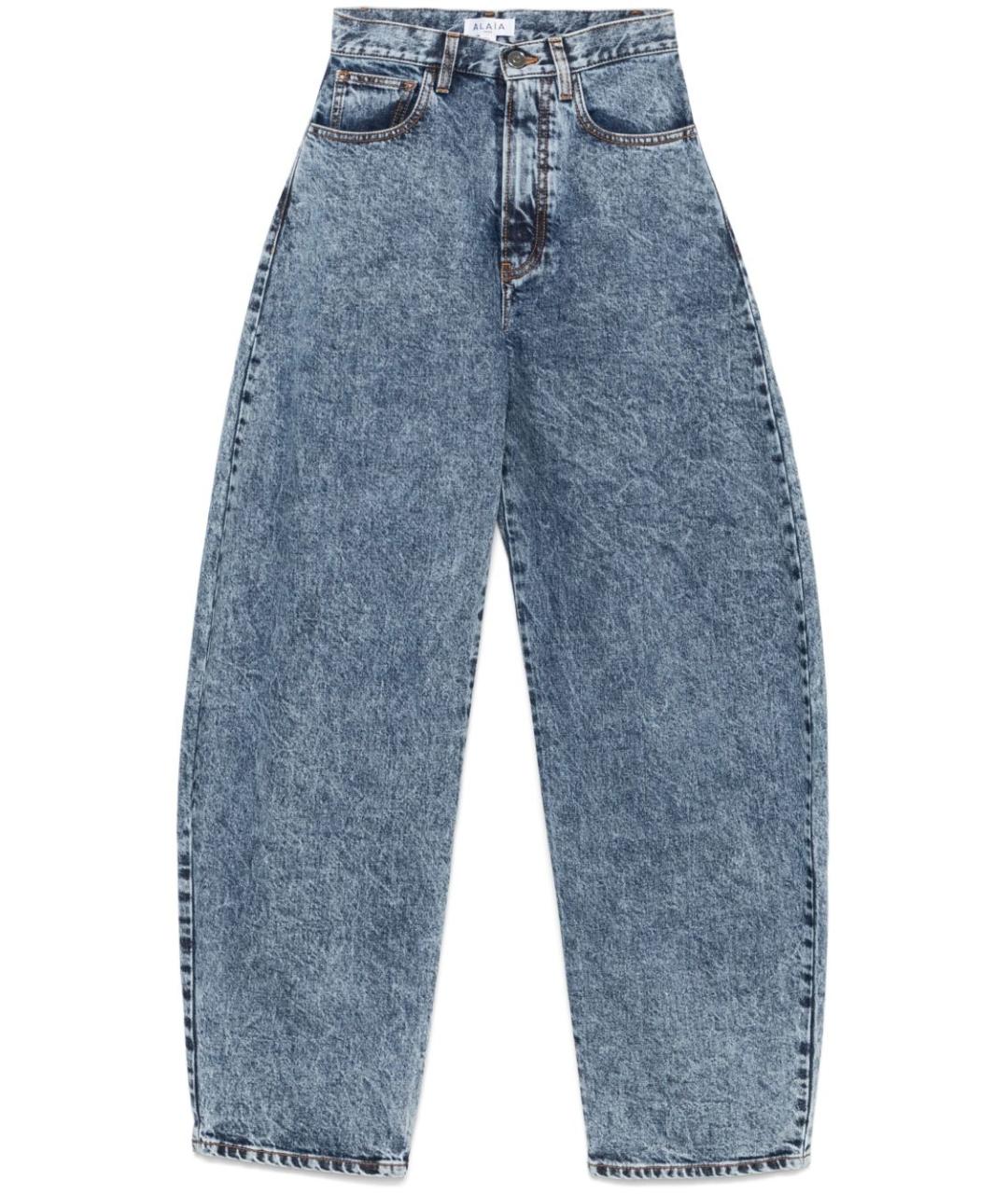 ALAIA Синие хлопковые прямые джинсы, фото 1