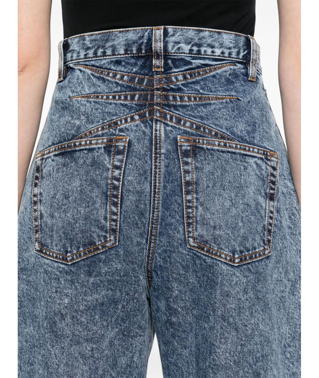 ALAIA Синие хлопковые прямые джинсы, фото 5