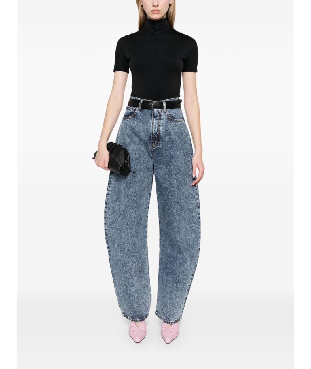 ALAIA Синие хлопковые прямые джинсы, фото 4