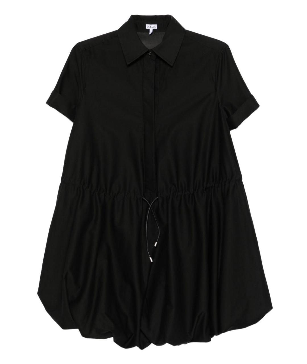 LOEWE Черное хлопковое повседневное платье, фото 1