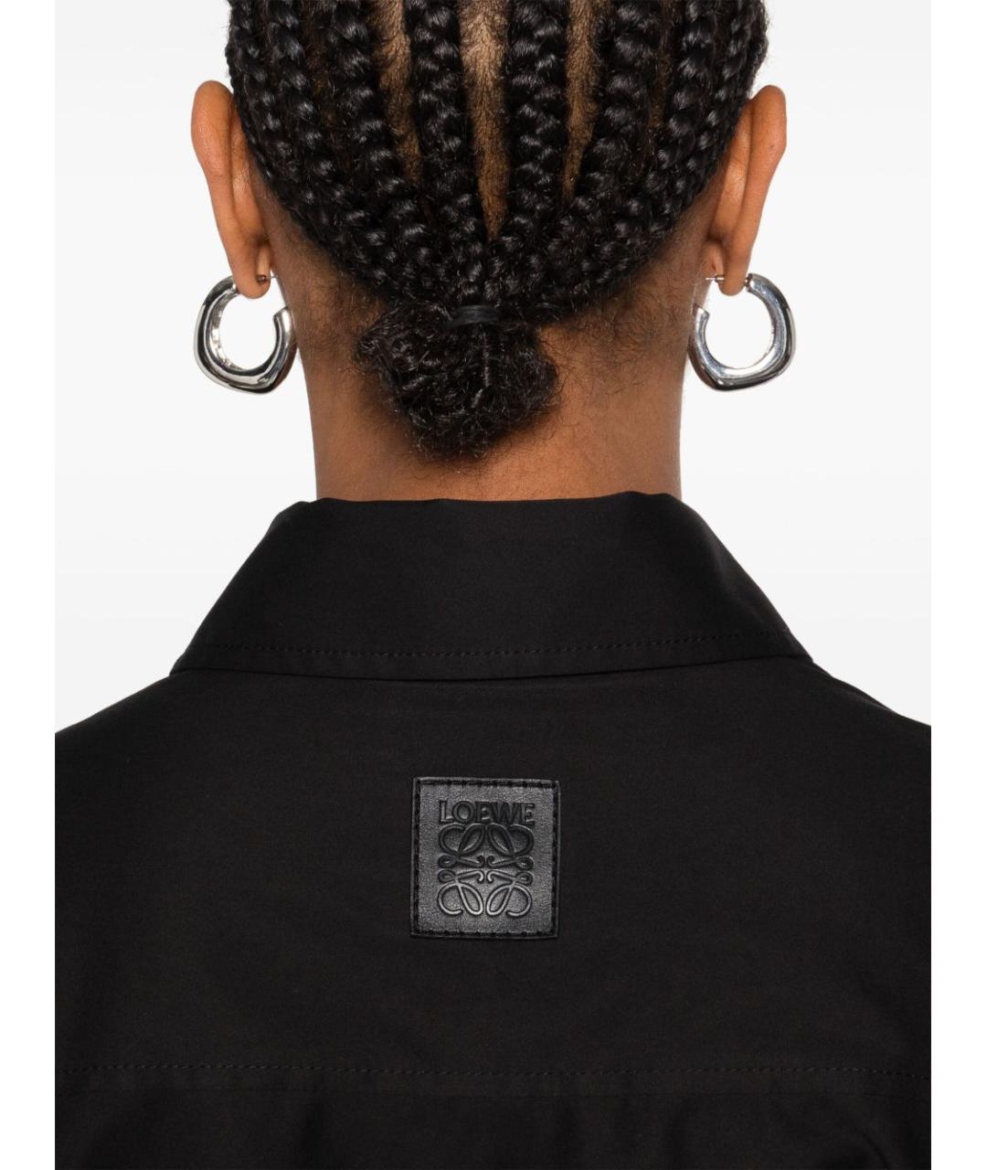 LOEWE Черное хлопковое повседневное платье, фото 3