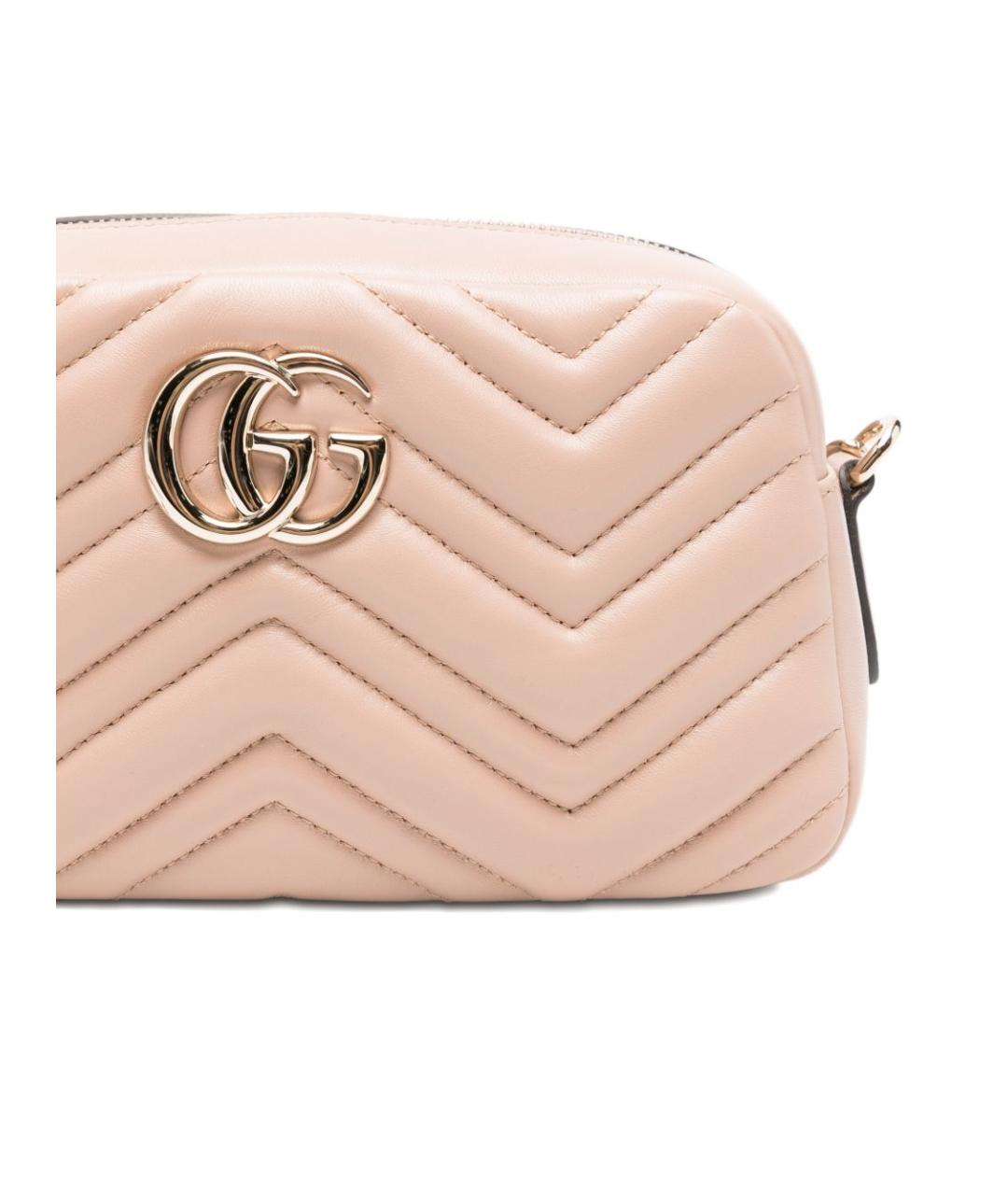 GUCCI Бежевая кожаная сумка через плечо, фото 2