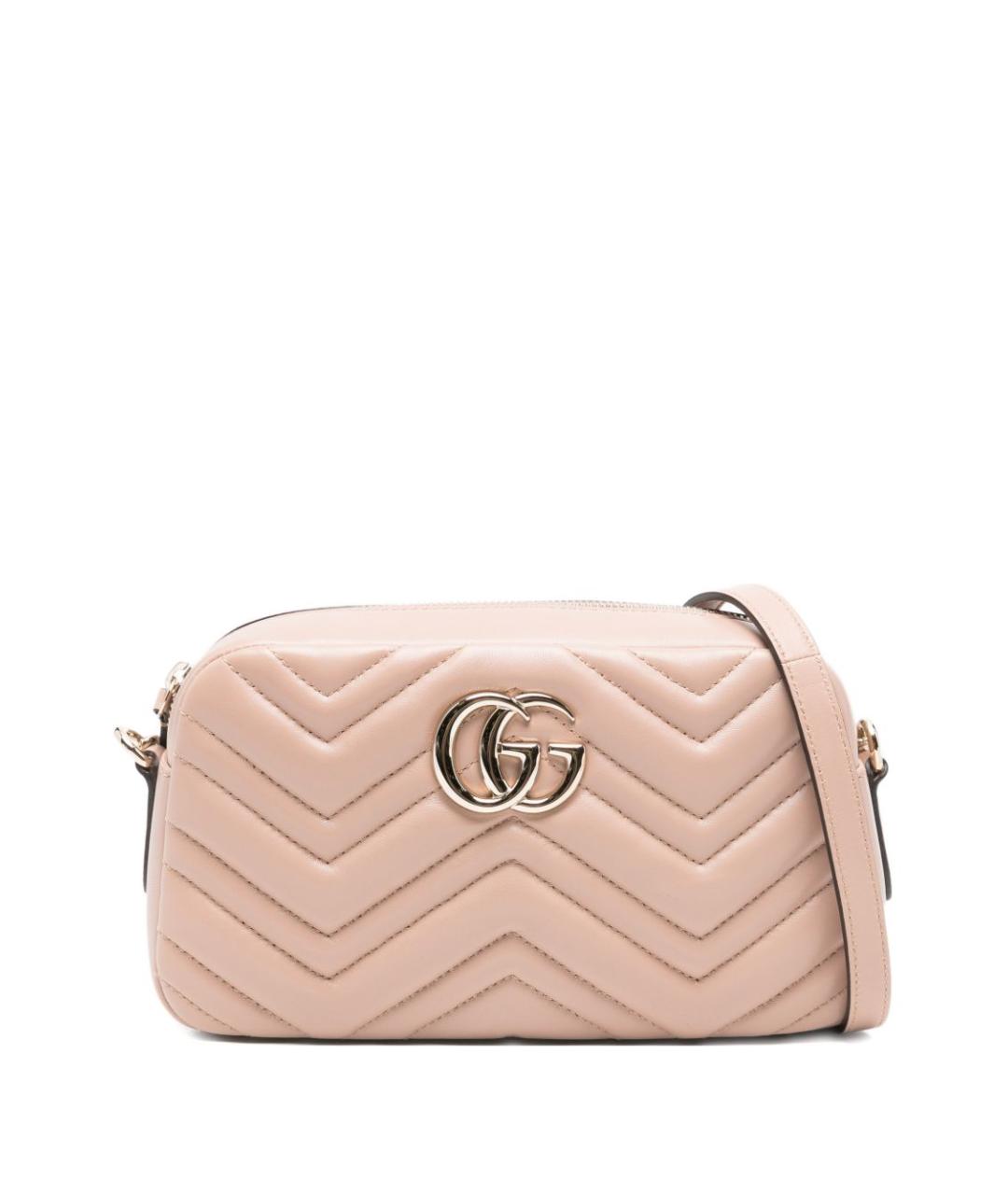 GUCCI Бежевая кожаная сумка через плечо, фото 1