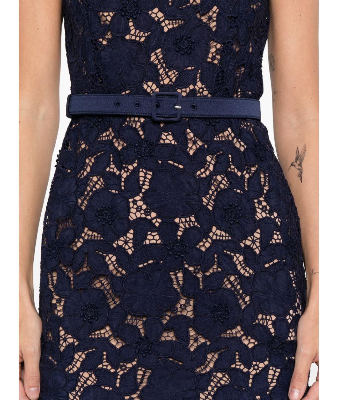 SELF-PORTRAIT Синее полиэстеровое платье, фото 5