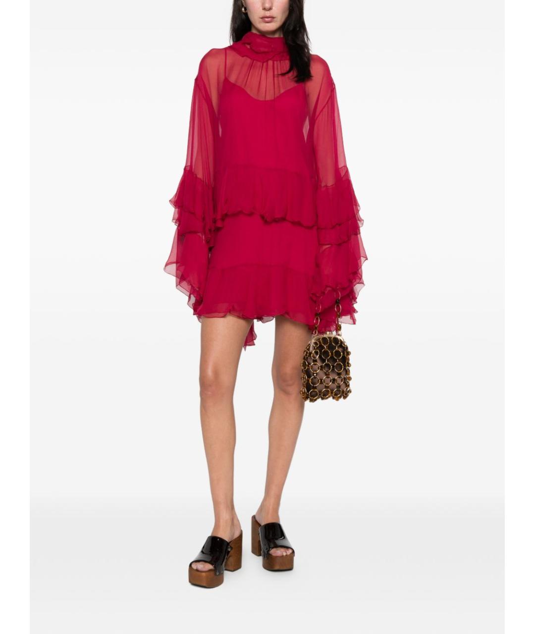 CHLOE Красное платье, фото 4