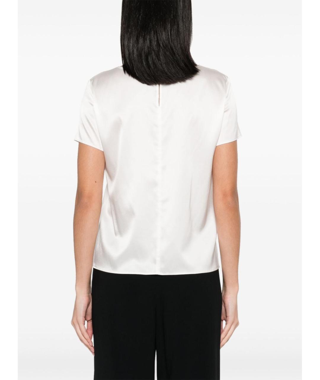 EMPORIO ARMANI Белая шелковая блузы, фото 2