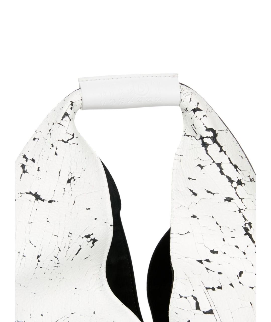 MM6 MAISON MARGIELA Белая кожаная сумка тоут, фото 3