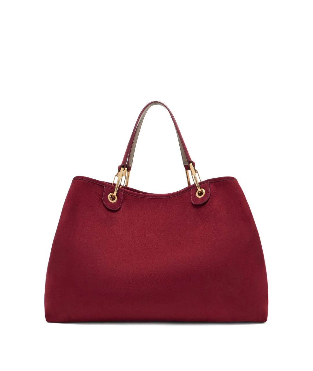 EMPORIO ARMANI Бордовая сумка тоут, фото 4