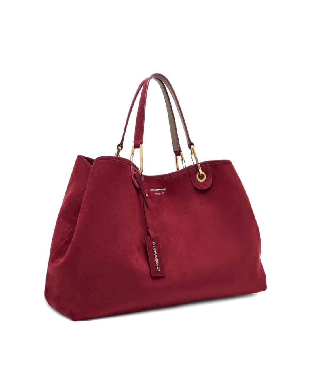 EMPORIO ARMANI Бордовая сумка тоут, фото 3