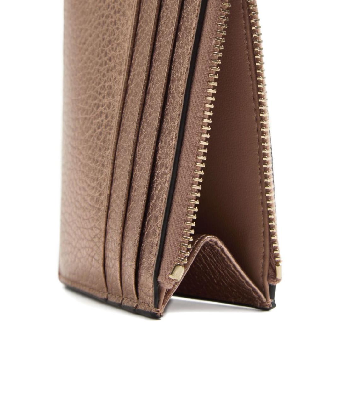 VALENTINO Розовый кожаный кошелек, фото 5