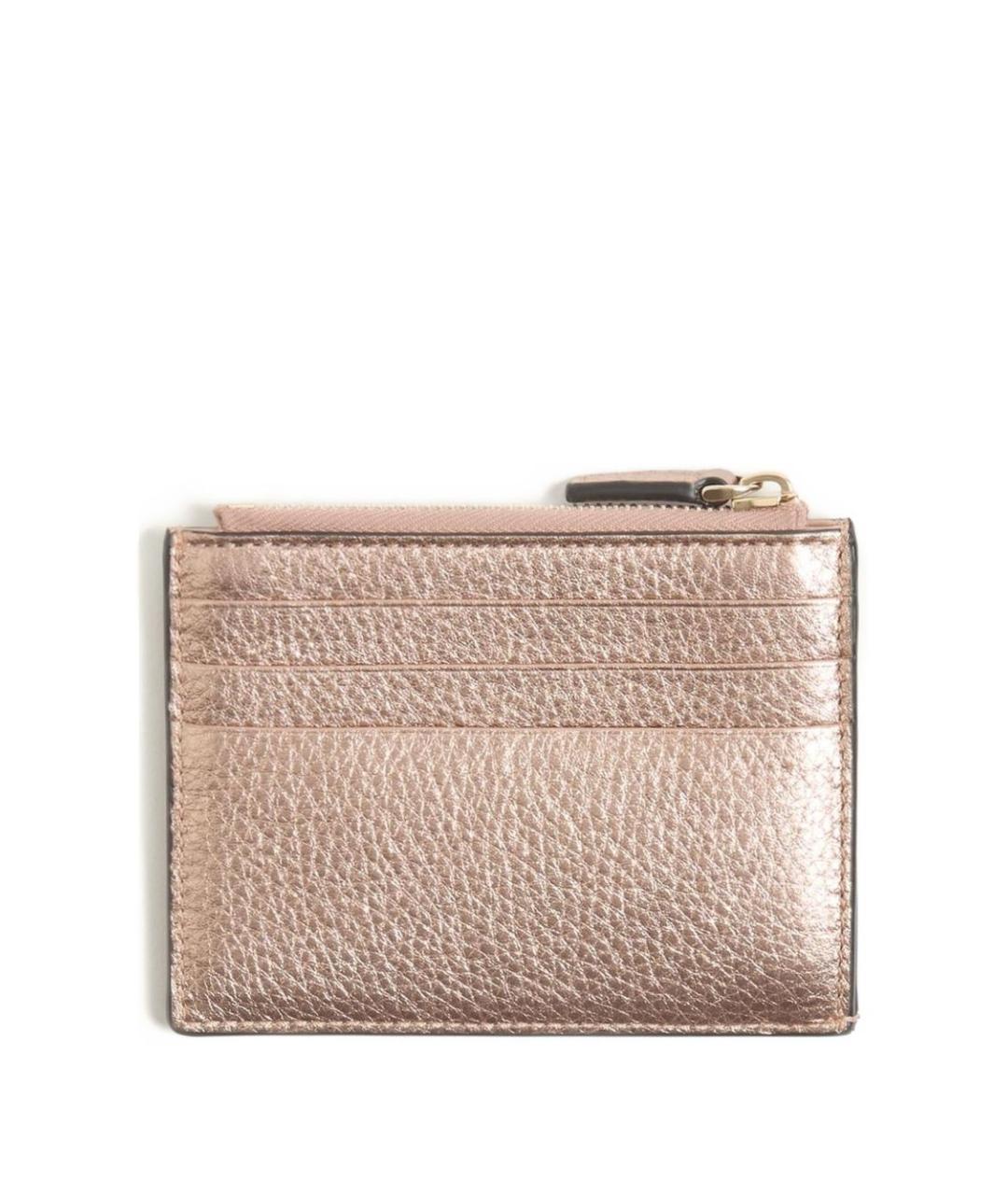 VALENTINO Розовый кожаный кошелек, фото 4