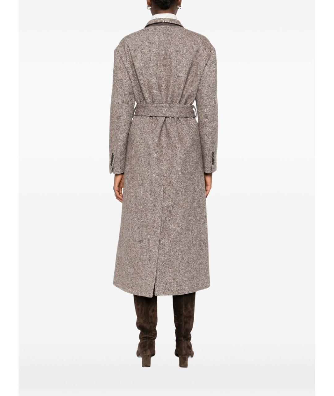 BRUNELLO CUCINELLI Бежевое шерстяное пальто, фото 4