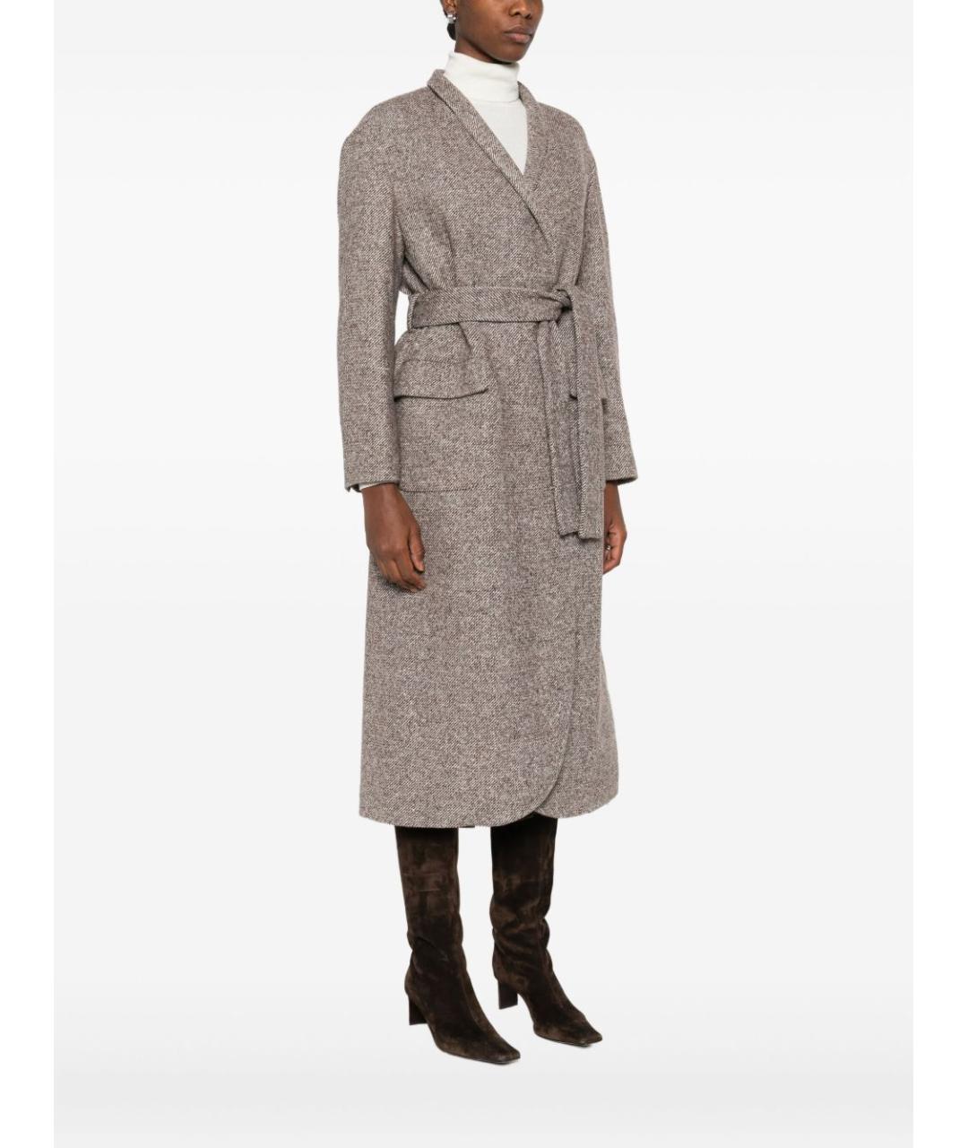 BRUNELLO CUCINELLI Бежевое шерстяное пальто, фото 2