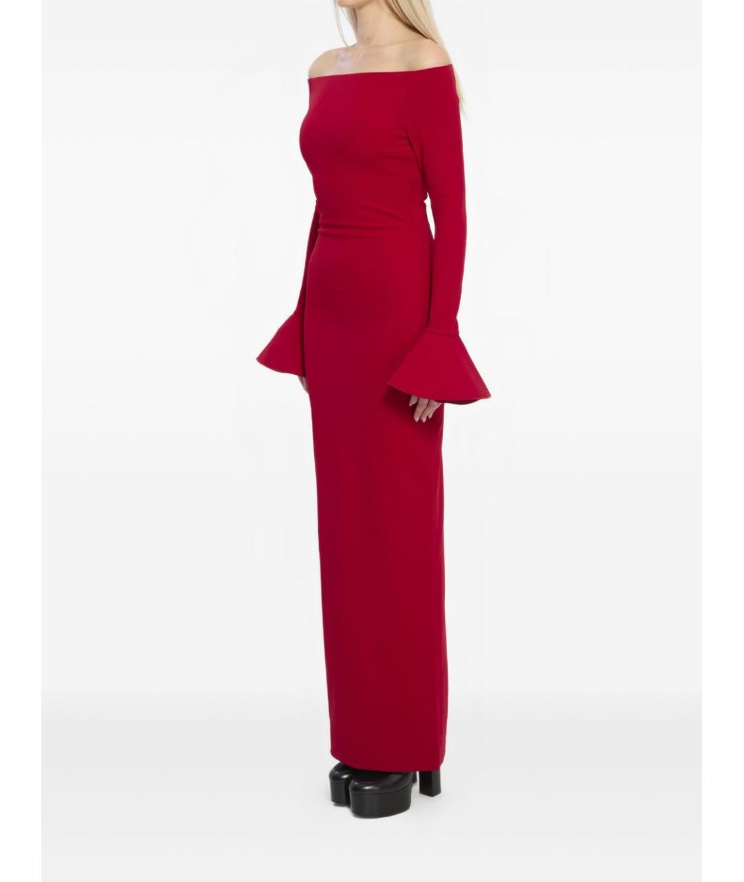 SOLACE LONDON Красное полиэстеровое вечернее платье, фото 4