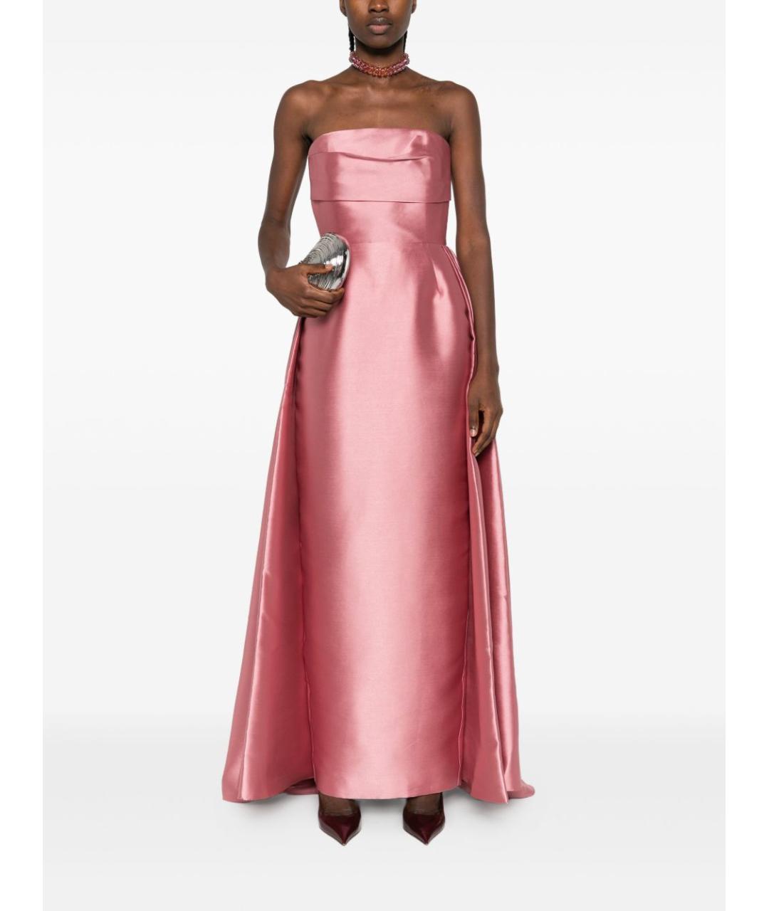 SOLACE LONDON Розовое полиэстеровое вечернее платье, фото 3