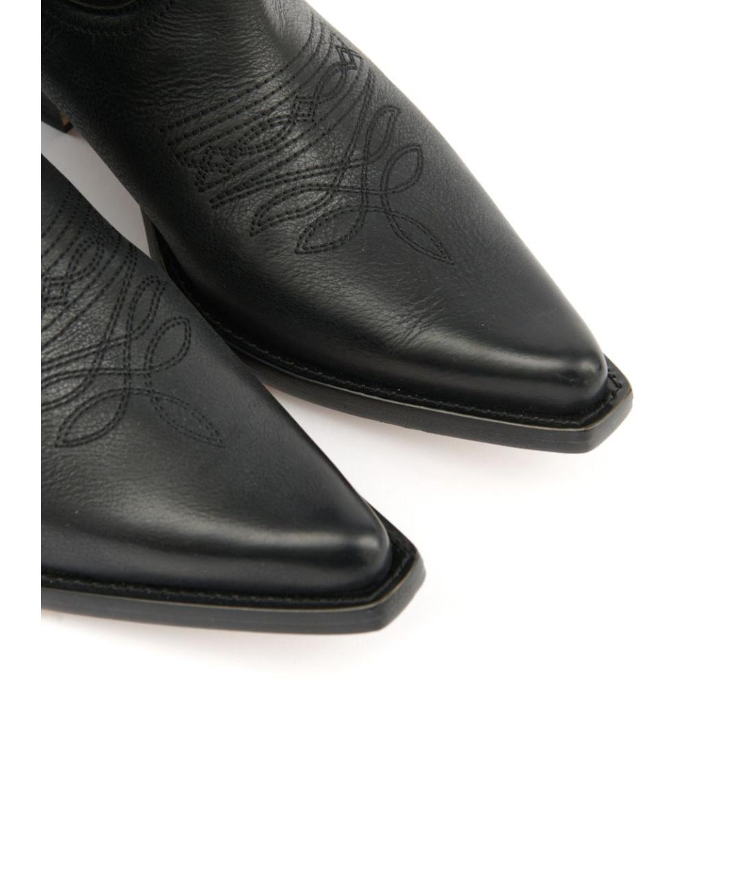 MM6 MAISON MARGIELA Черные кожаные ботинки, фото 3