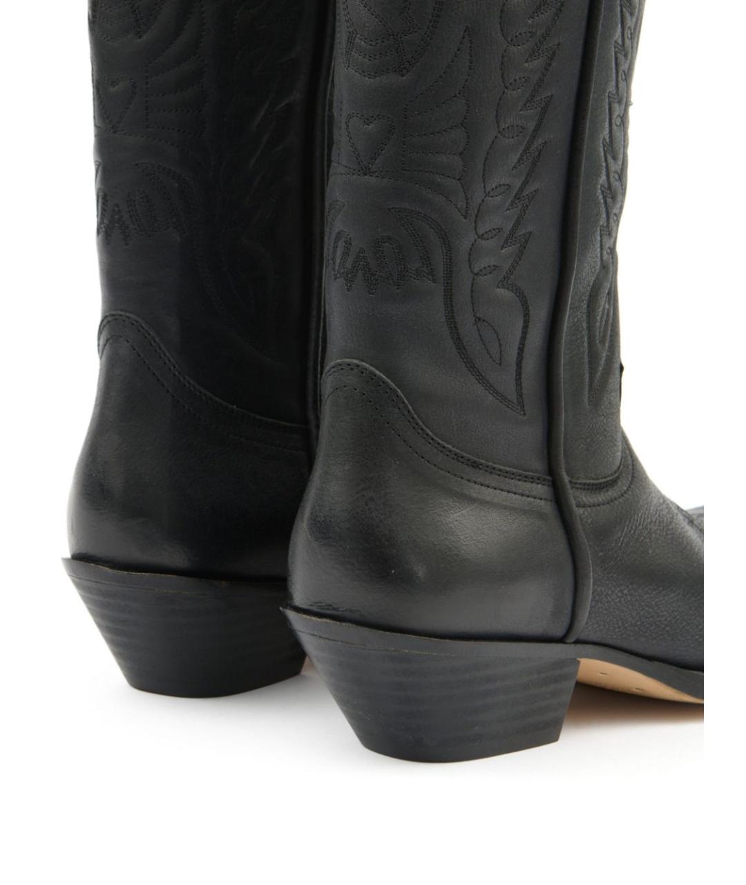 MM6 MAISON MARGIELA Черные кожаные ботинки, фото 6