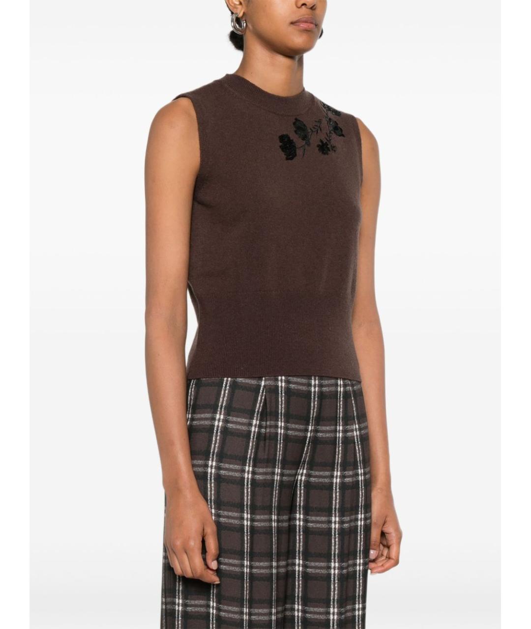 ERMANNO FIRENZE Коричневая полиэстеровая жилетка, фото 5