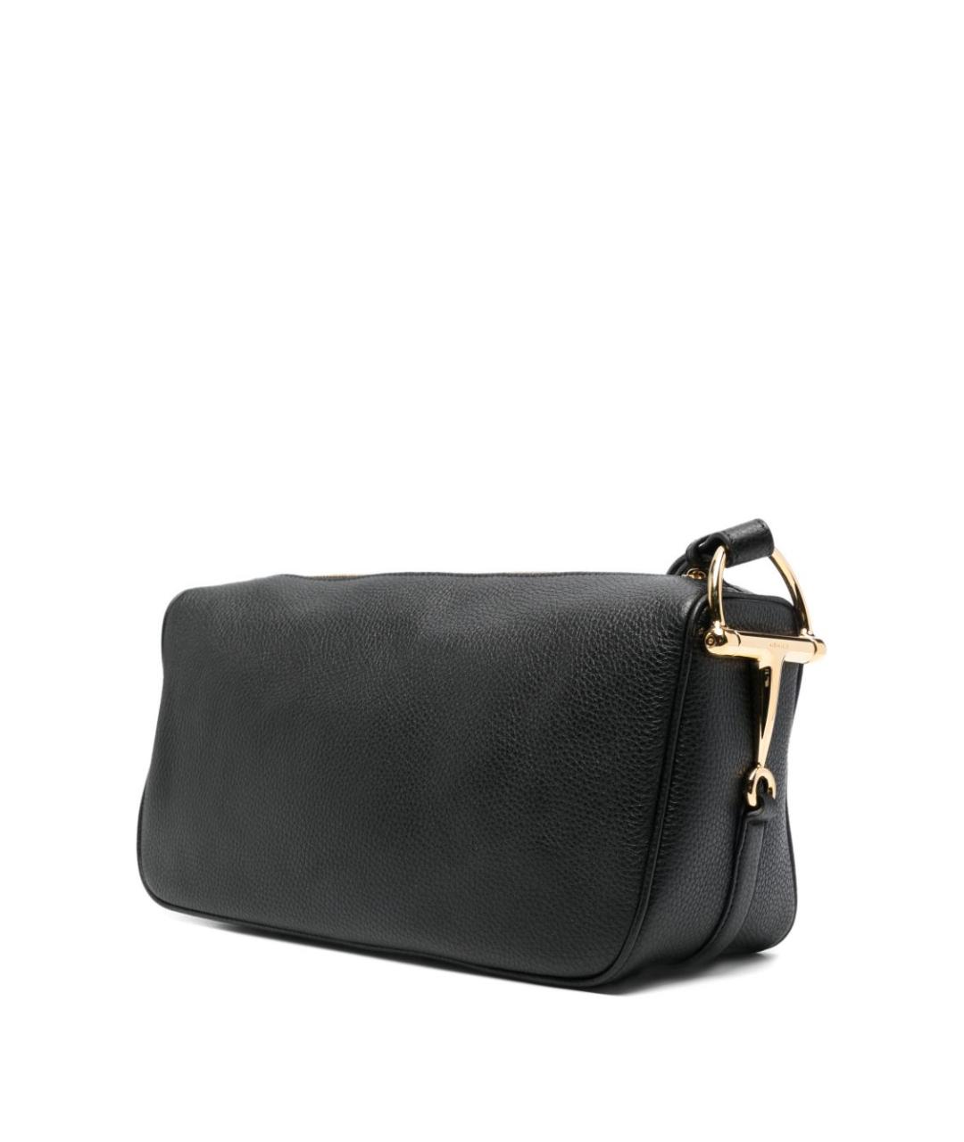 GUCCI Черная кожаная сумка через плечо, фото 4