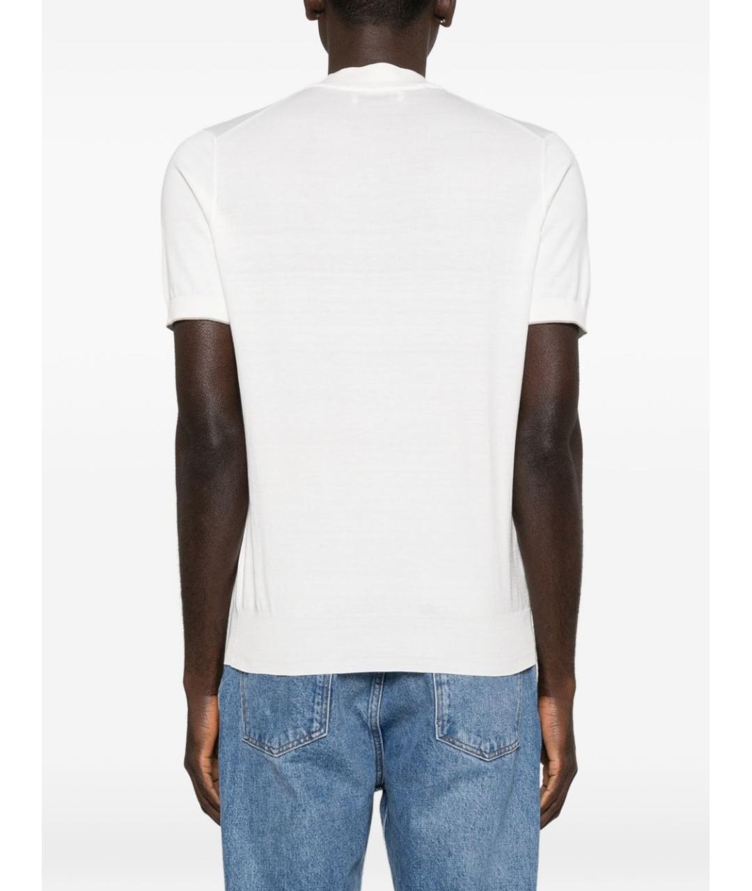 BRUNELLO CUCINELLI Белая хлопковая футболка, фото 4