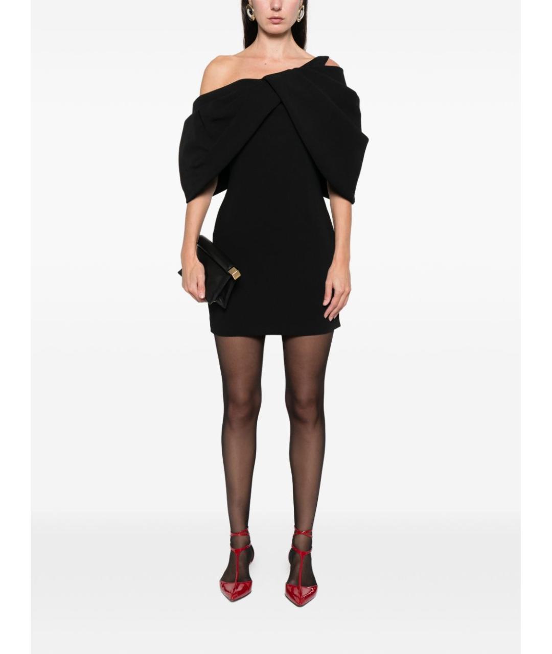 SOLACE LONDON Черное полиэстеровое повседневное платье, фото 4