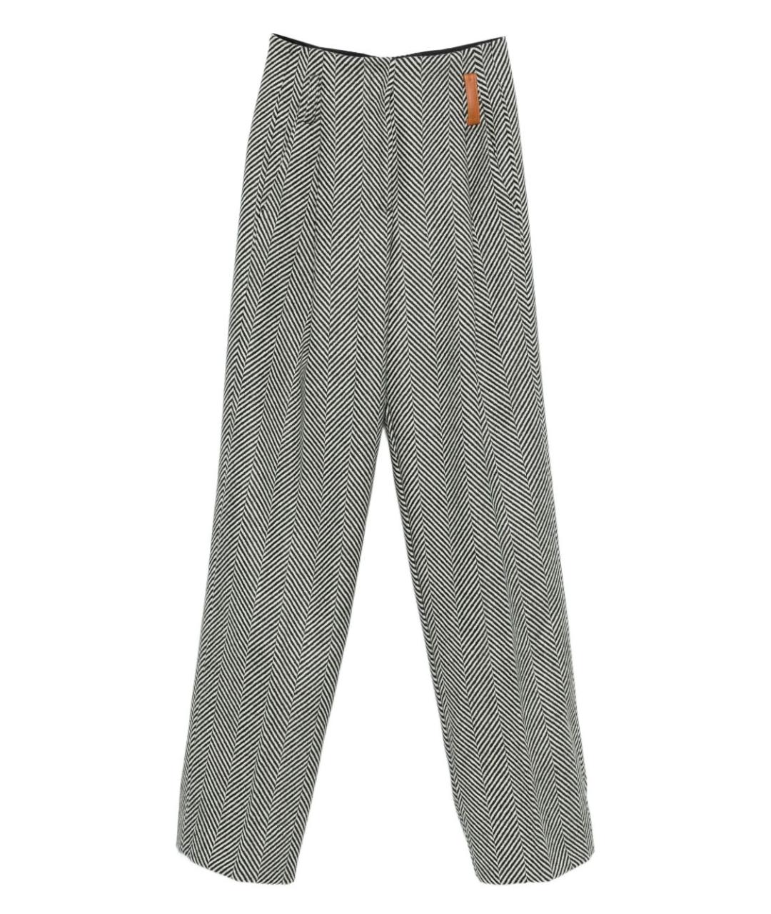 FORTE FORTE Серые шерстяные прямые брюки, фото 1