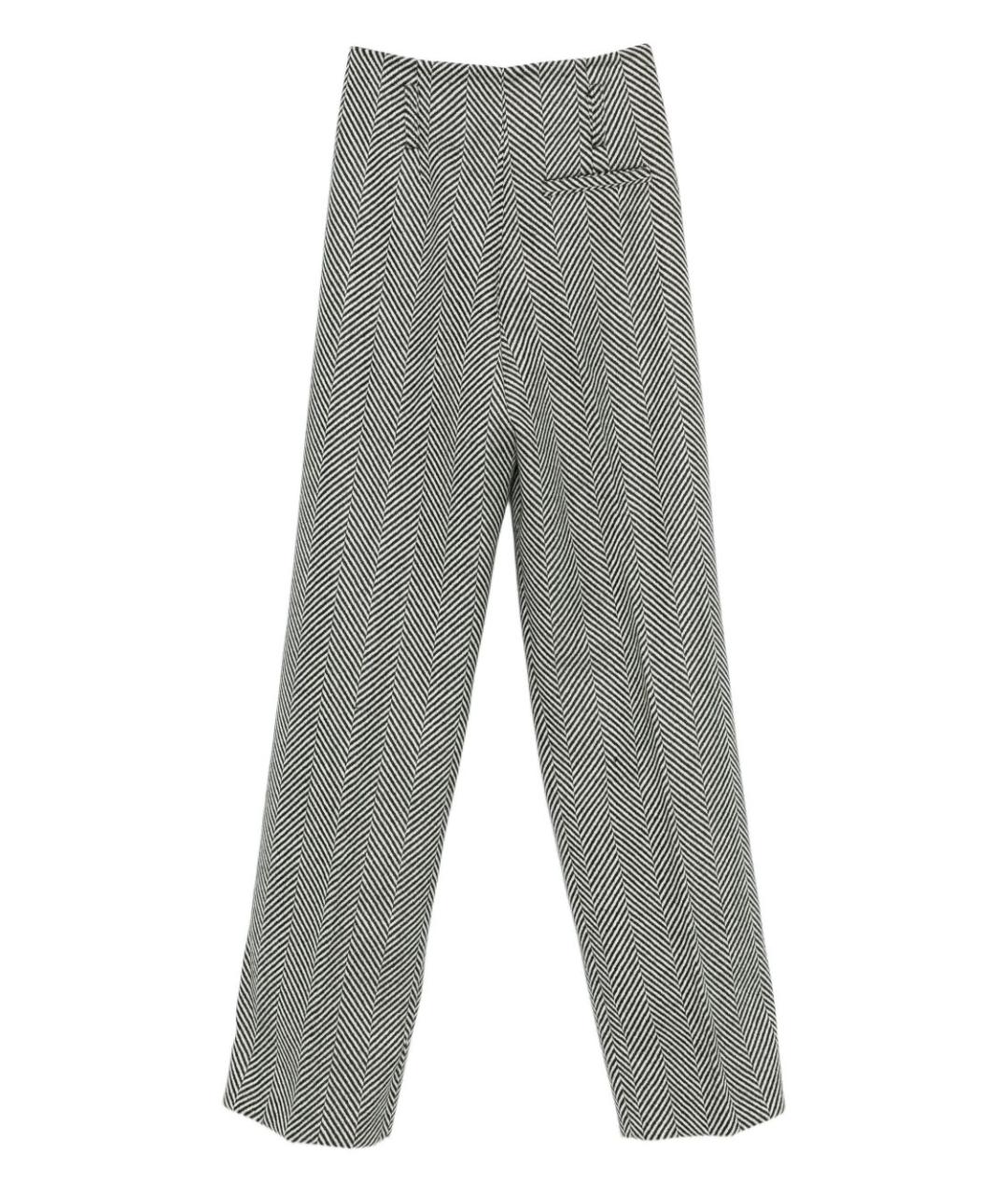 FORTE FORTE Серые шерстяные прямые брюки, фото 3