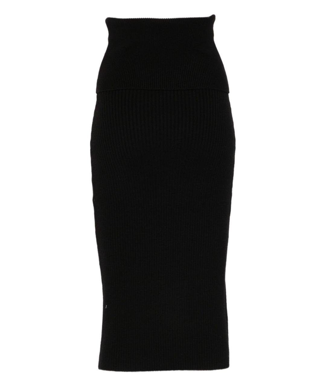 IRO Черная шерстяная юбка миди, фото 3