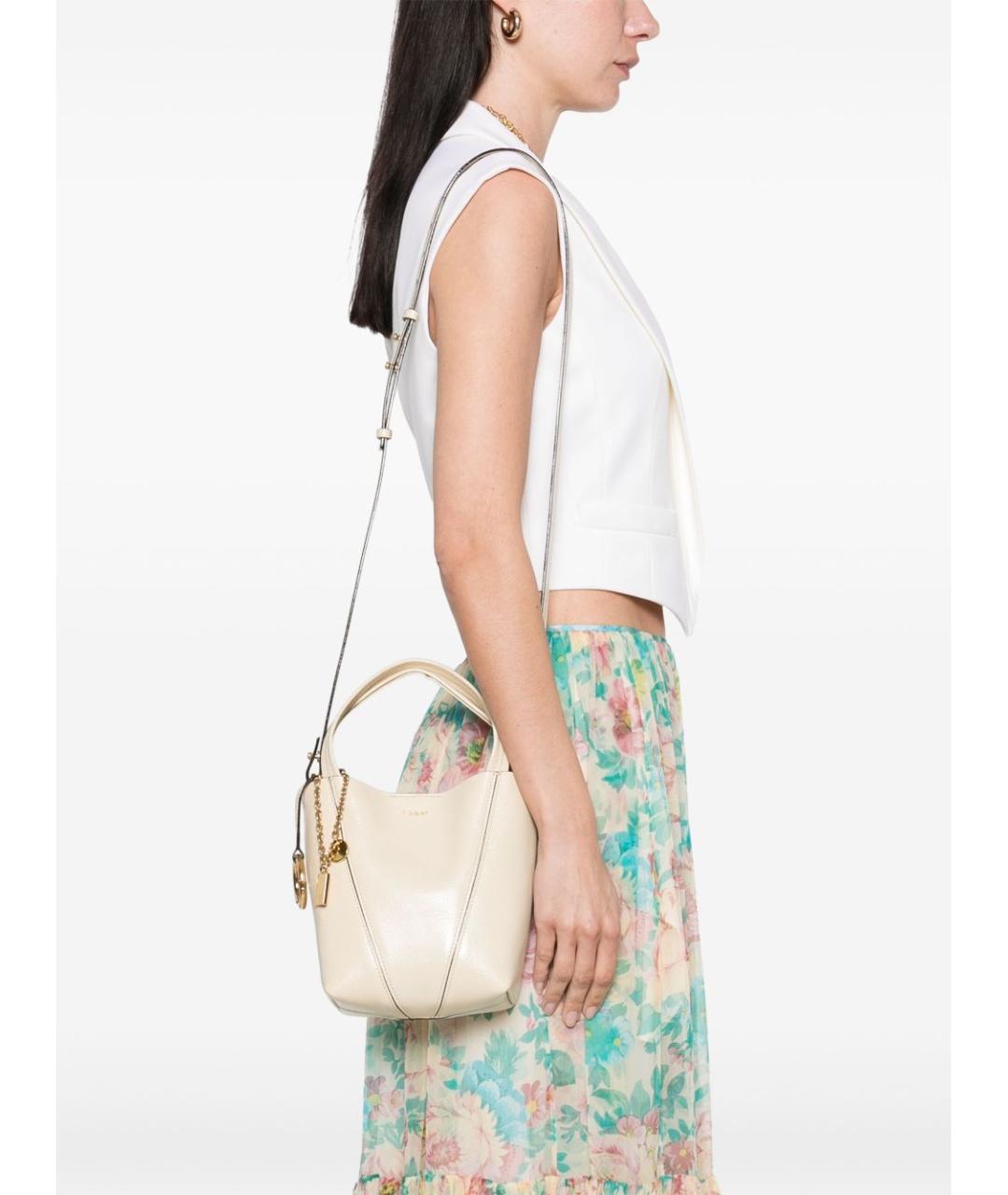 CHLOE Бежевая кожаная сумка через плечо, фото 2