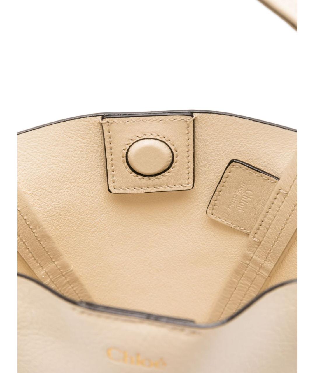 CHLOE Бежевая кожаная сумка через плечо, фото 5