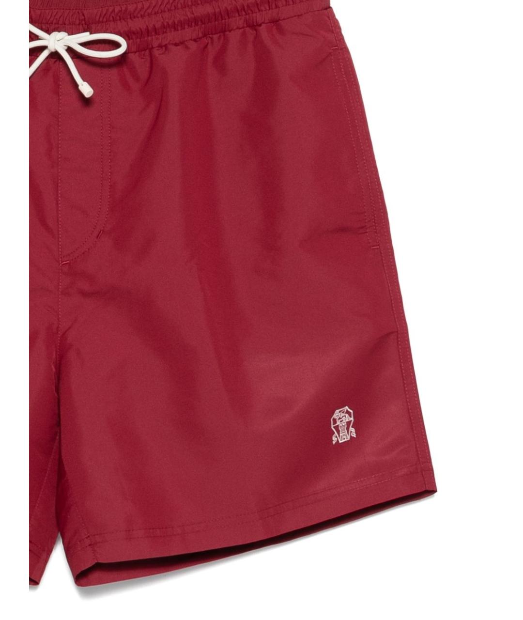 BRUNELLO CUCINELLI Красные полиэстеровые плавки, фото 2