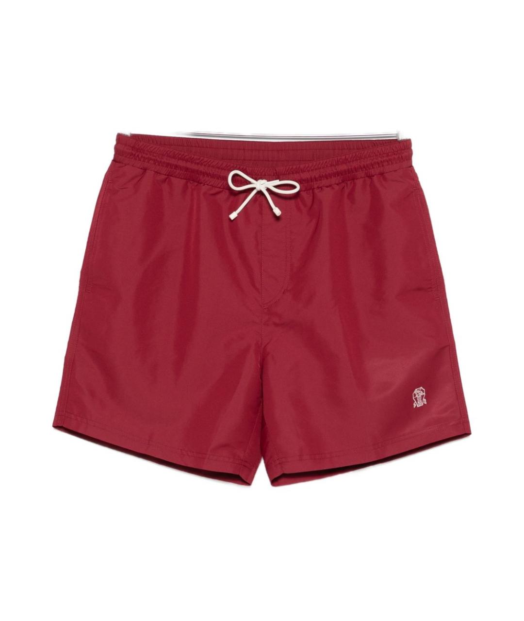 BRUNELLO CUCINELLI Красные полиэстеровые плавки, фото 1