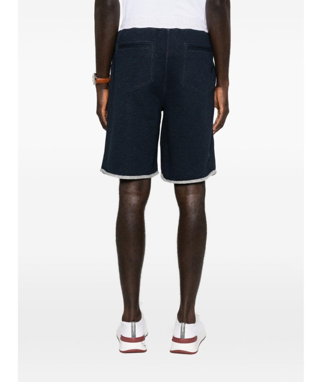 BRUNELLO CUCINELLI Синие хлопковые шорты, фото 3
