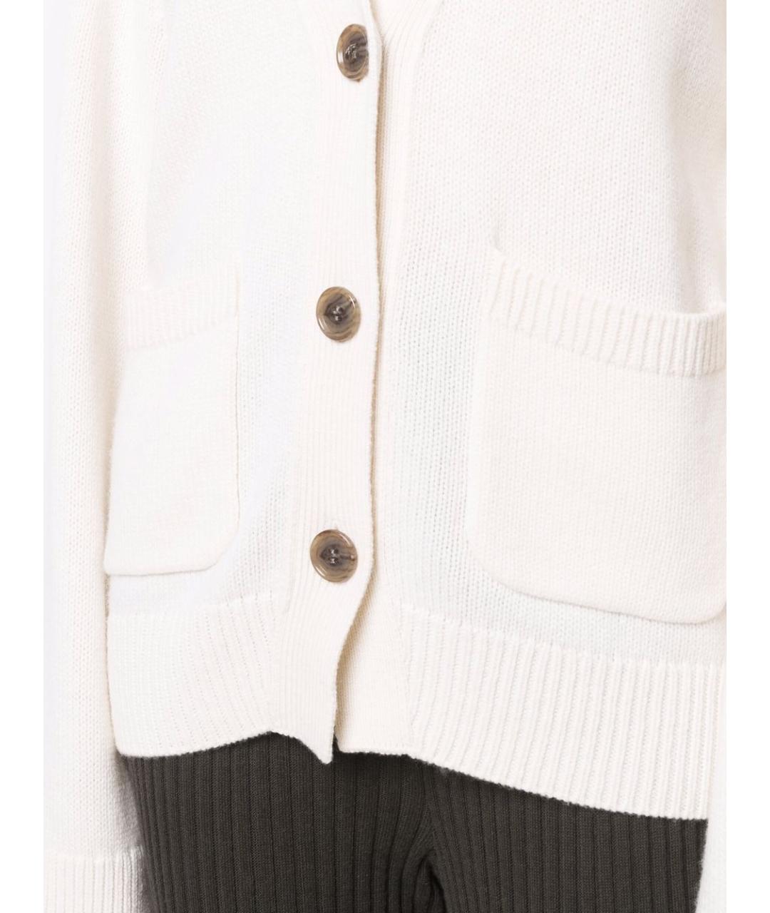 LISA YANG Белый кашемировый кардиган, фото 3