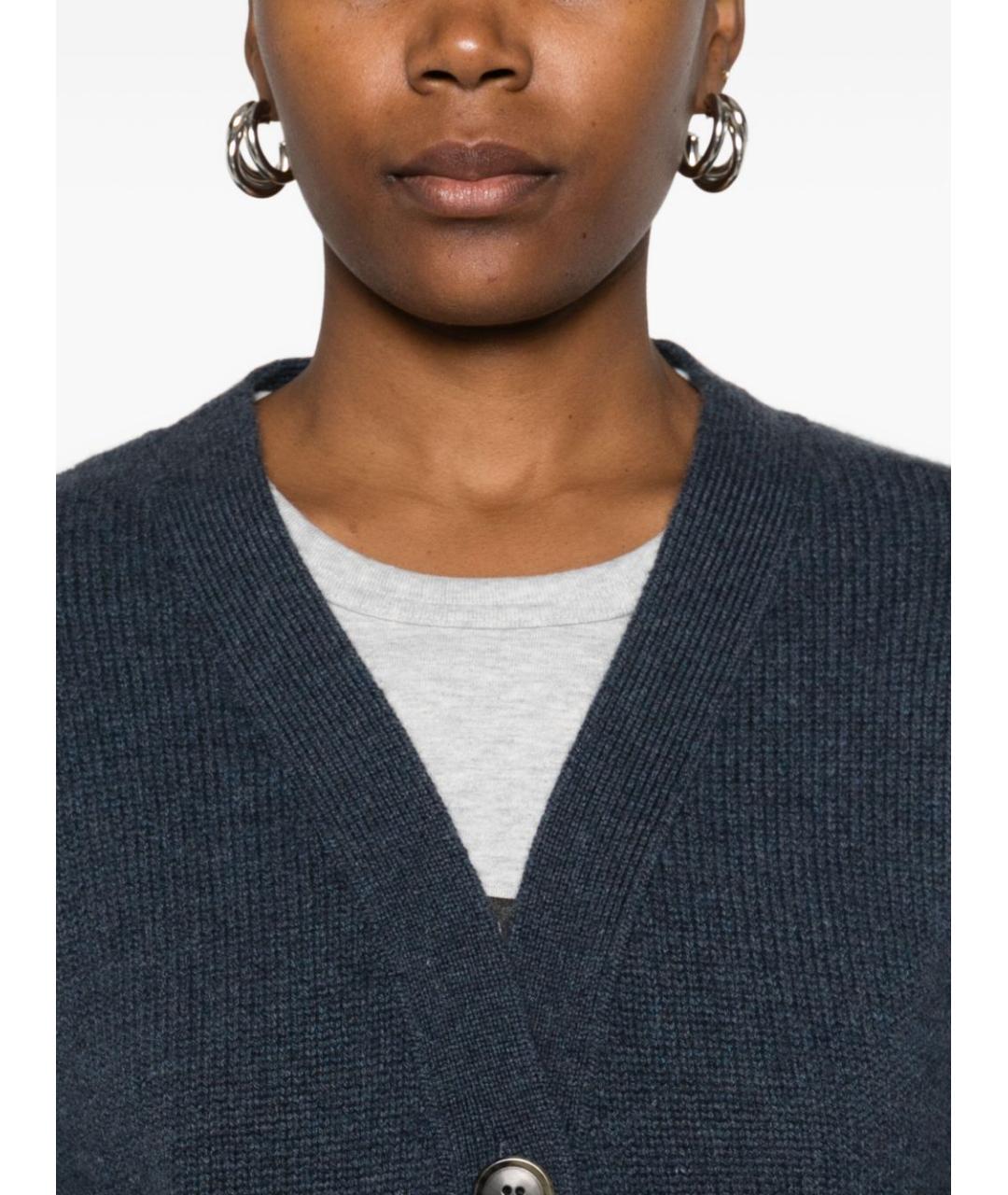 LISA YANG Синий кашемировый кардиган, фото 5