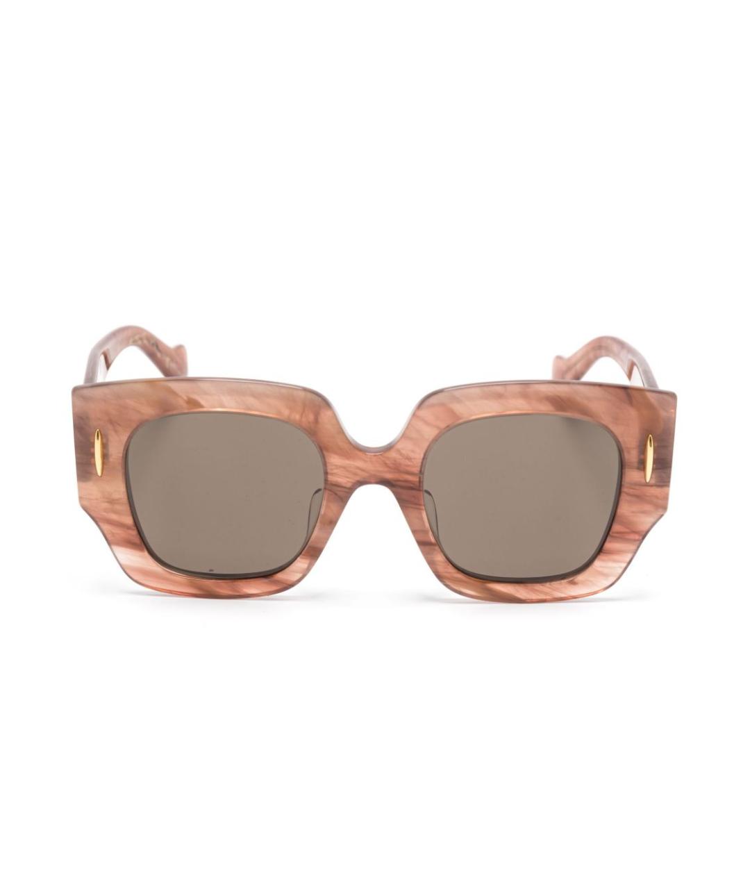 LOEWE Коричневые пластиковые солнцезащитные очки, фото 1