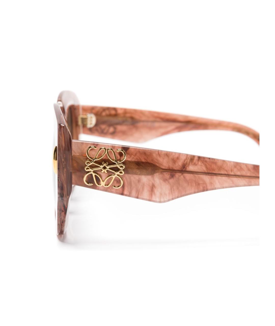 LOEWE Коричневые пластиковые солнцезащитные очки, фото 3