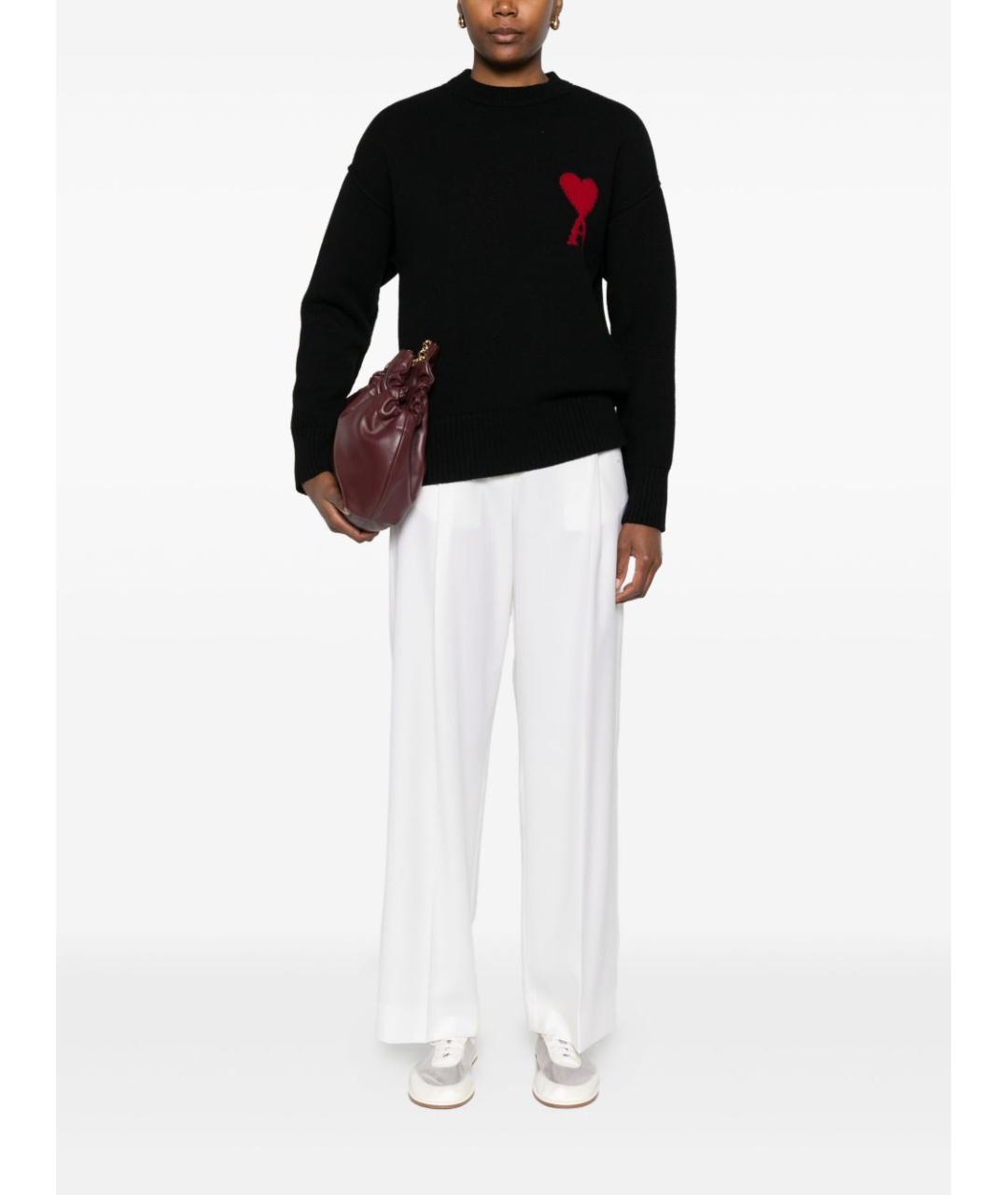 Ami Paris Черный шерстяной джемпер / свитер, фото 5