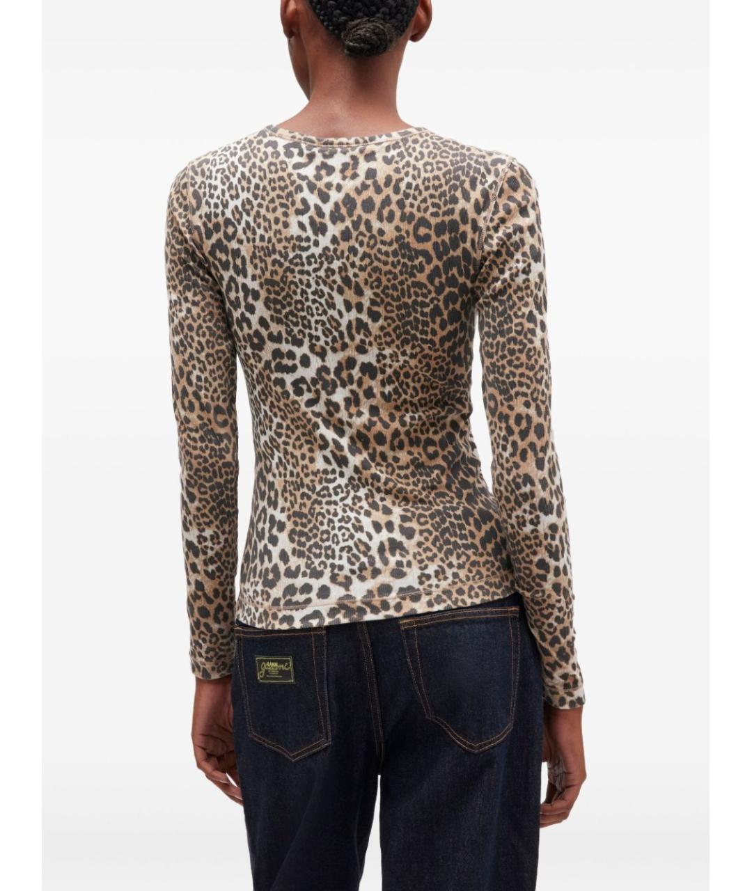 GANNI Коричневый хлопковый джемпер / свитер, фото 3