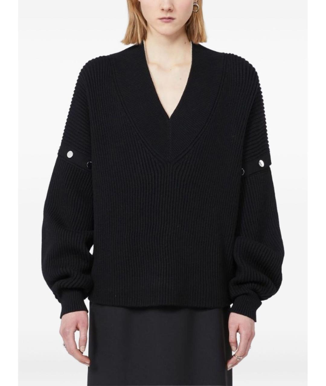 SPORTMAX Черный шерстяной джемпер / свитер, фото 2