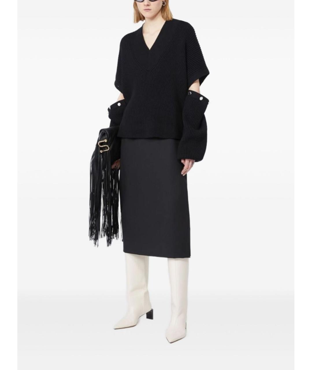 SPORTMAX Черный шерстяной джемпер / свитер, фото 3