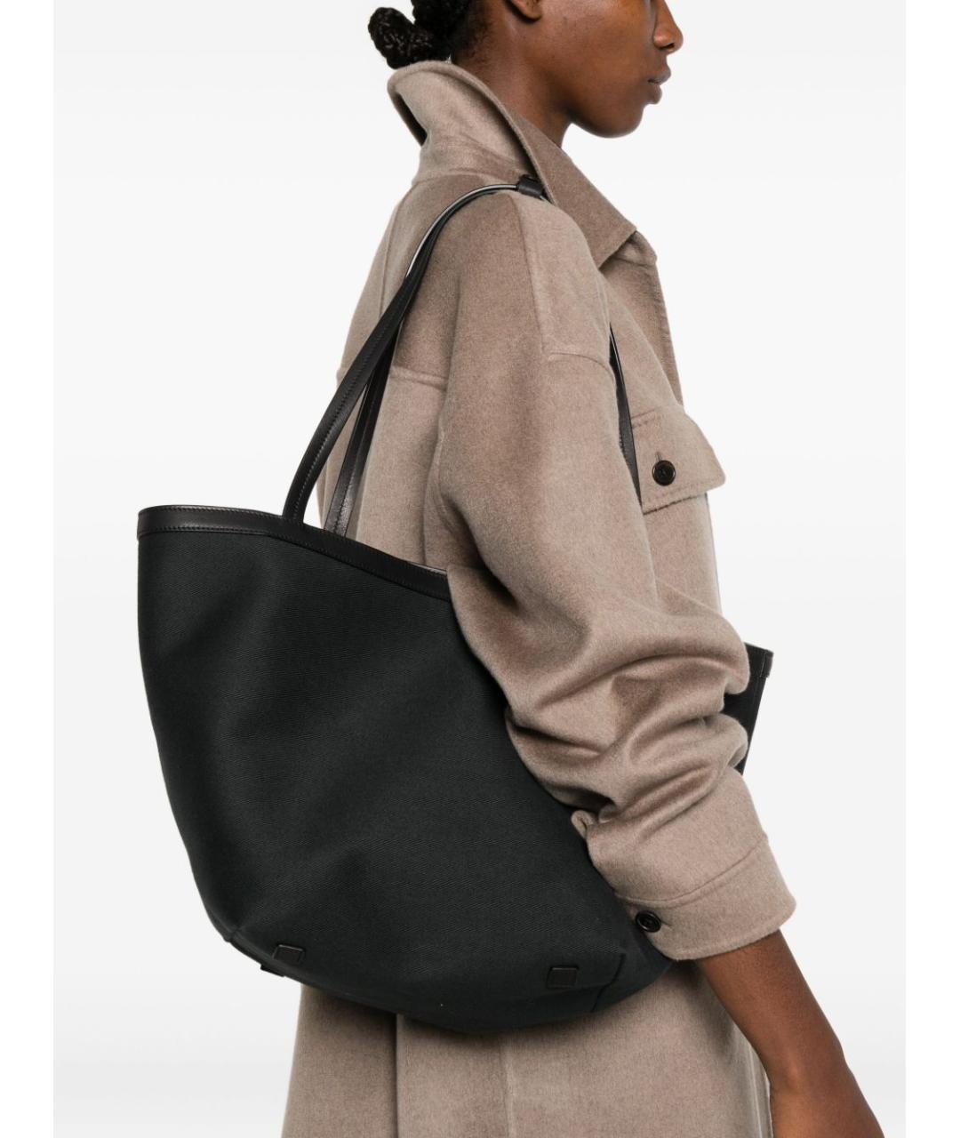 THE ROW Черная кожаная сумка тоут, фото 2