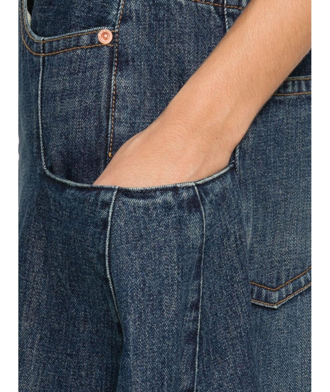 SACAI Синяя хлопковая юбка мини, фото 3