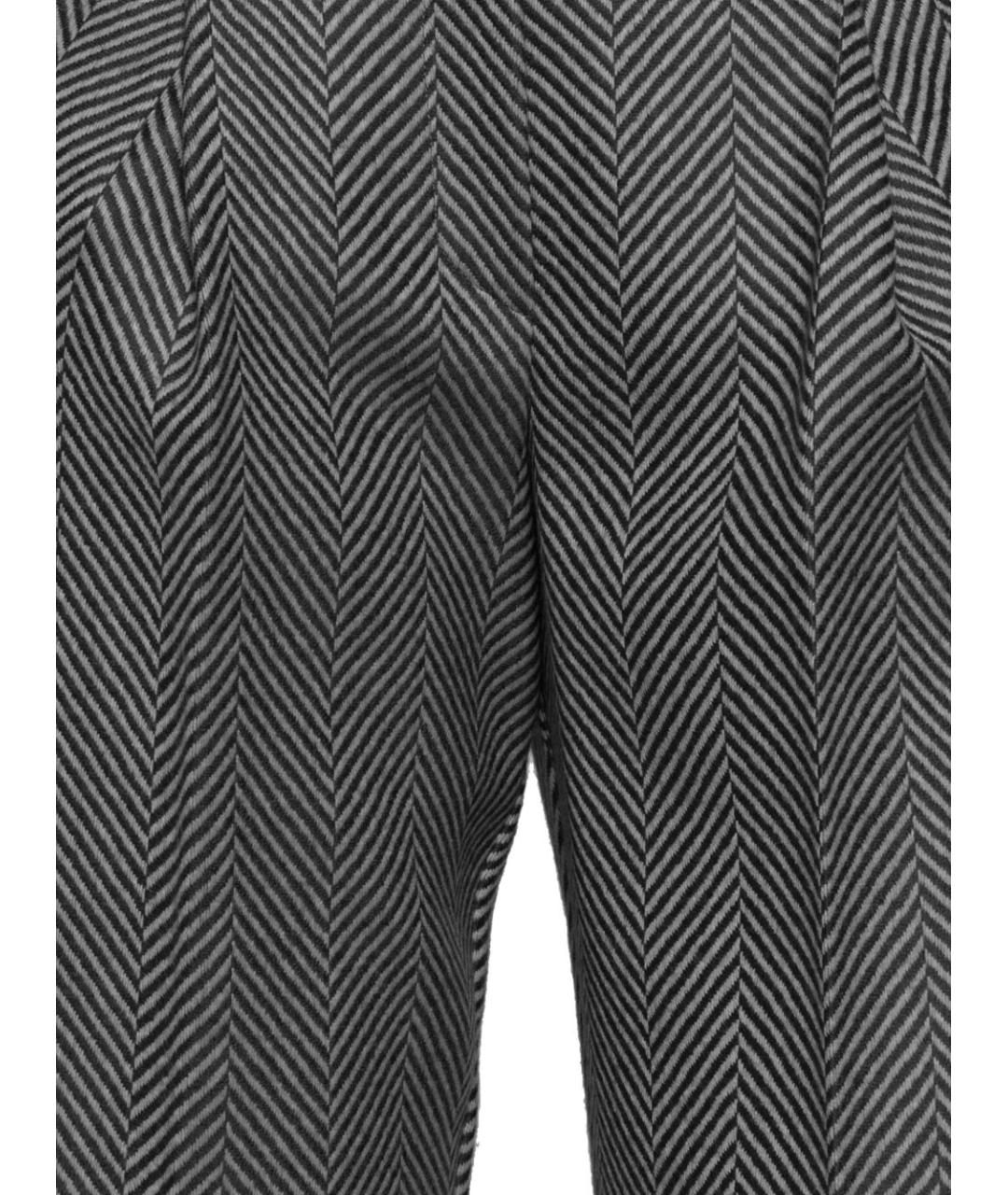 FORTE FORTE Серые шерстяные прямые брюки, фото 3