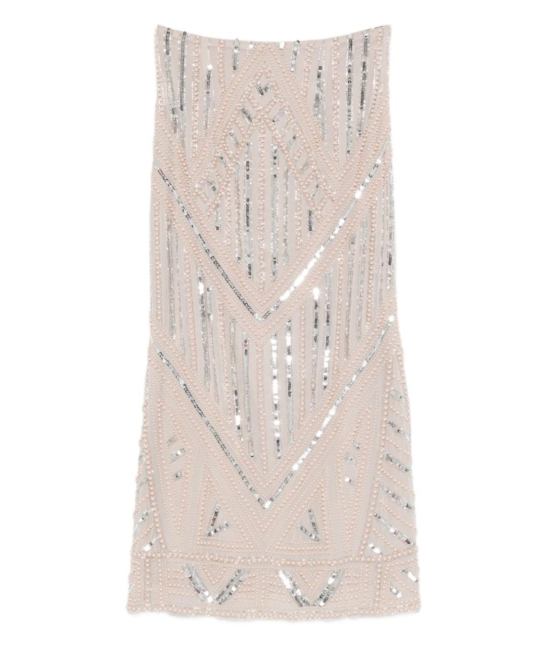 FORTE FORTE Белая полиэстеровая юбка миди, фото 1