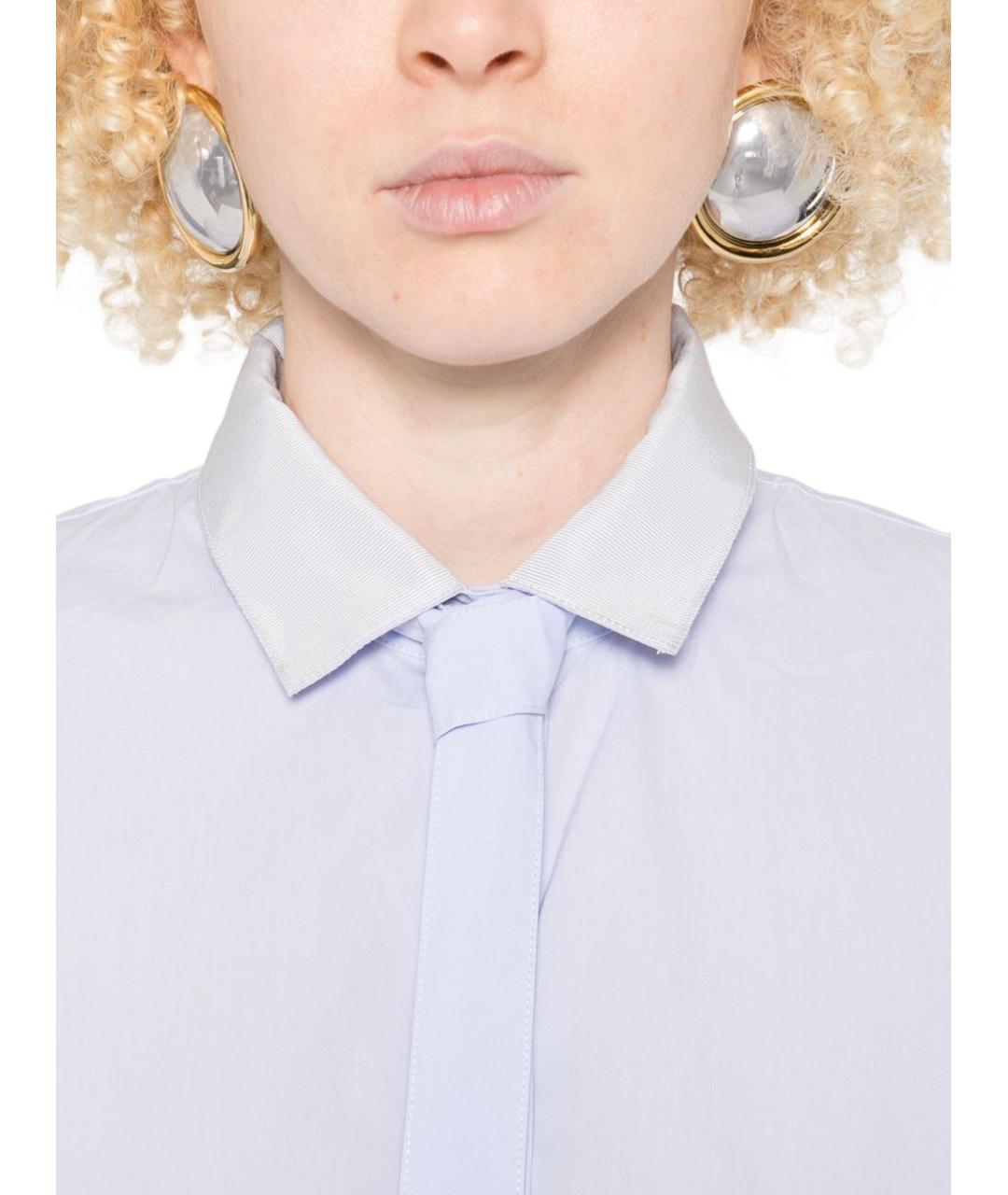 FORTE FORTE Голубая хлопковая рубашка, фото 5