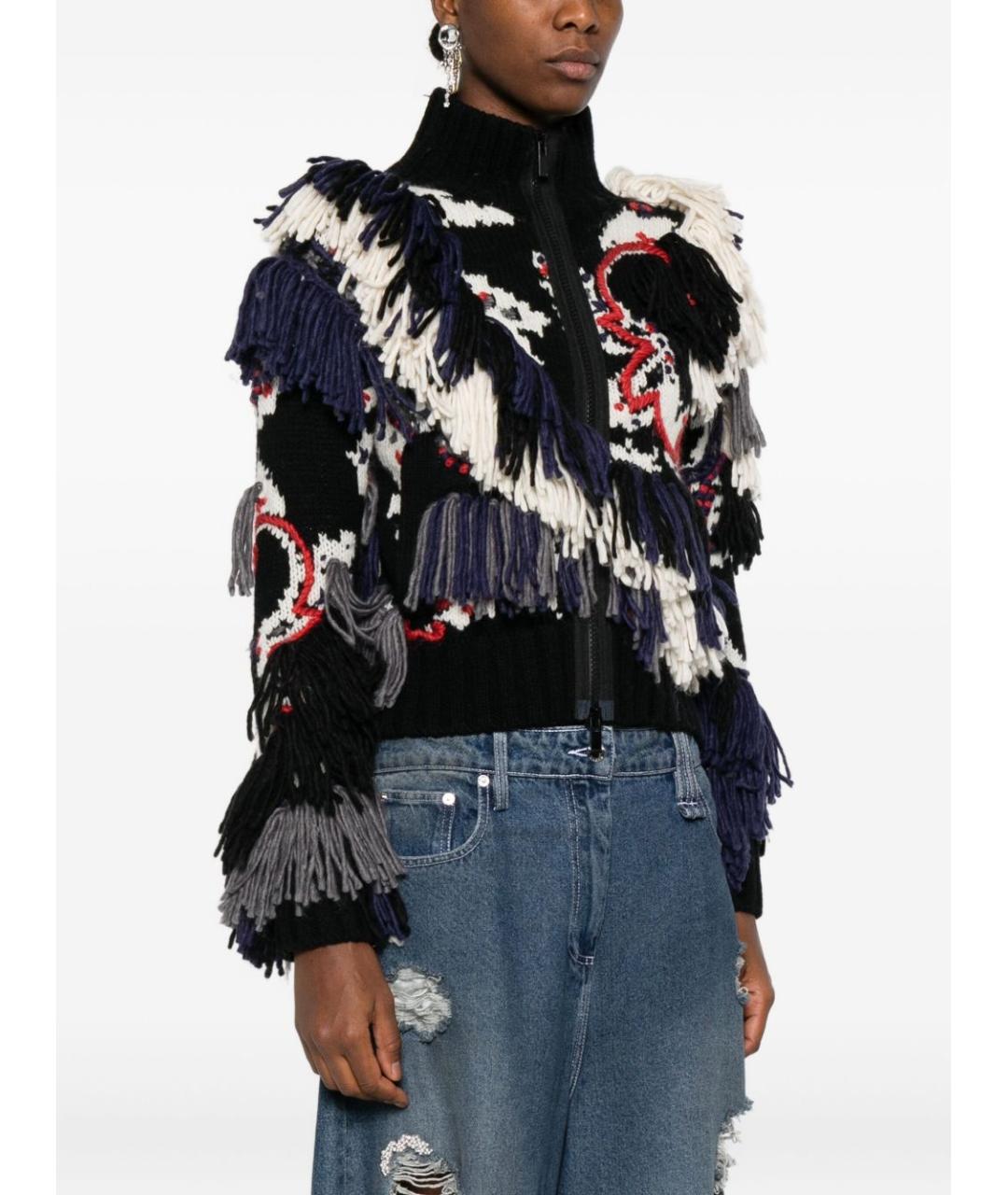 SACAI Черная шерстяная куртка, фото 2