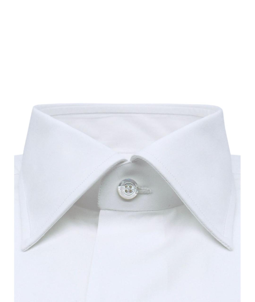 FINAMORE 1925 NAPOLI Белая хлопковая классическая рубашка, фото 3